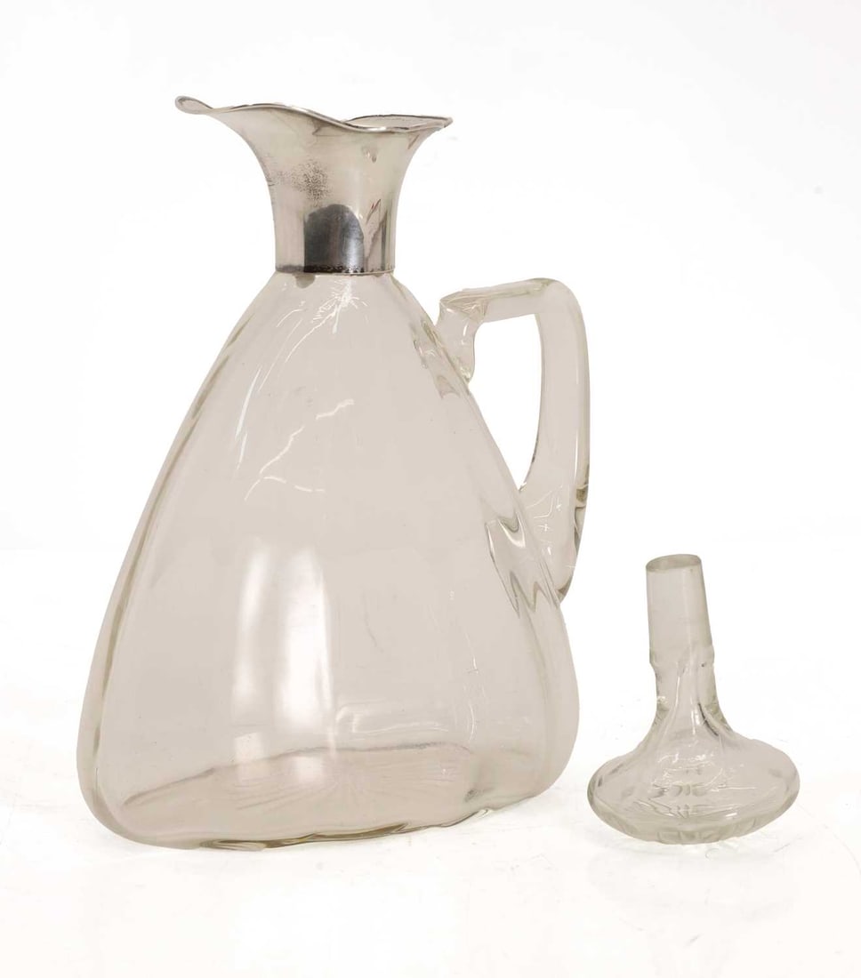 A George V silver mounted ewer, - 2