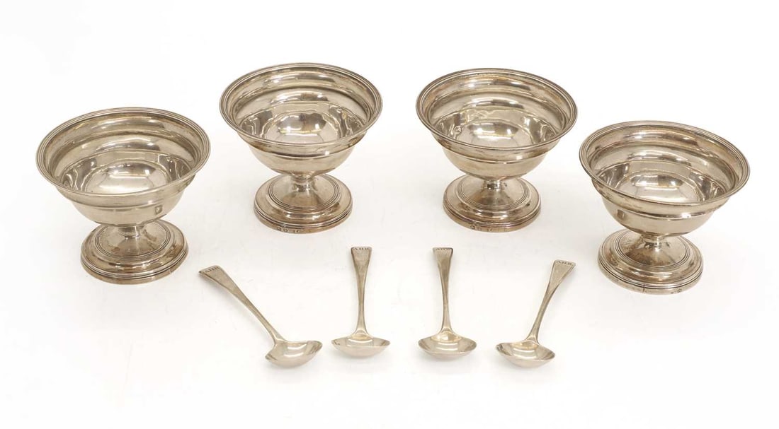 A set of four silver salts, (1 of 1)