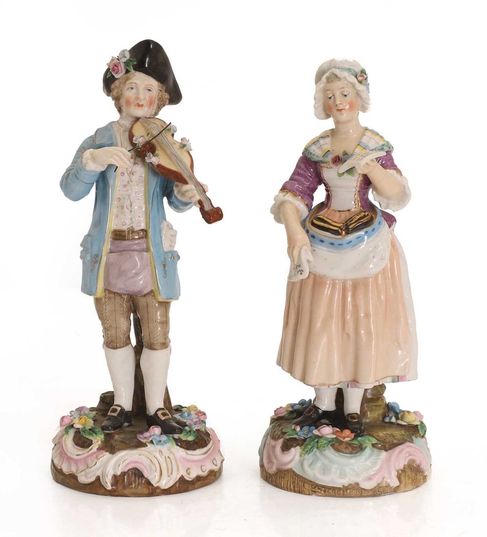 A pair of German porcelain figures, 19th / 20th century, (1 of 2)