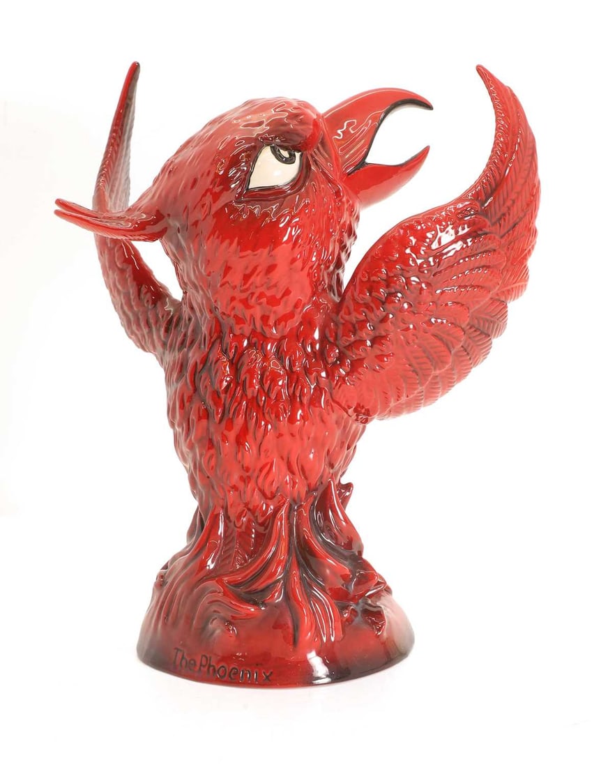 A Peggy Davies figure of 'The Phoenix', of recent manufacture, - 2
