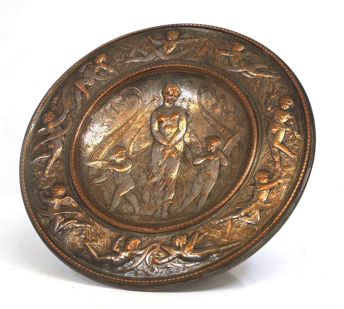 A silver plated tazza, - 2