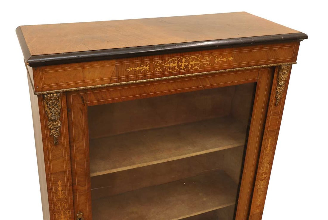 A walnut pier cabinet, Victorian, - 2