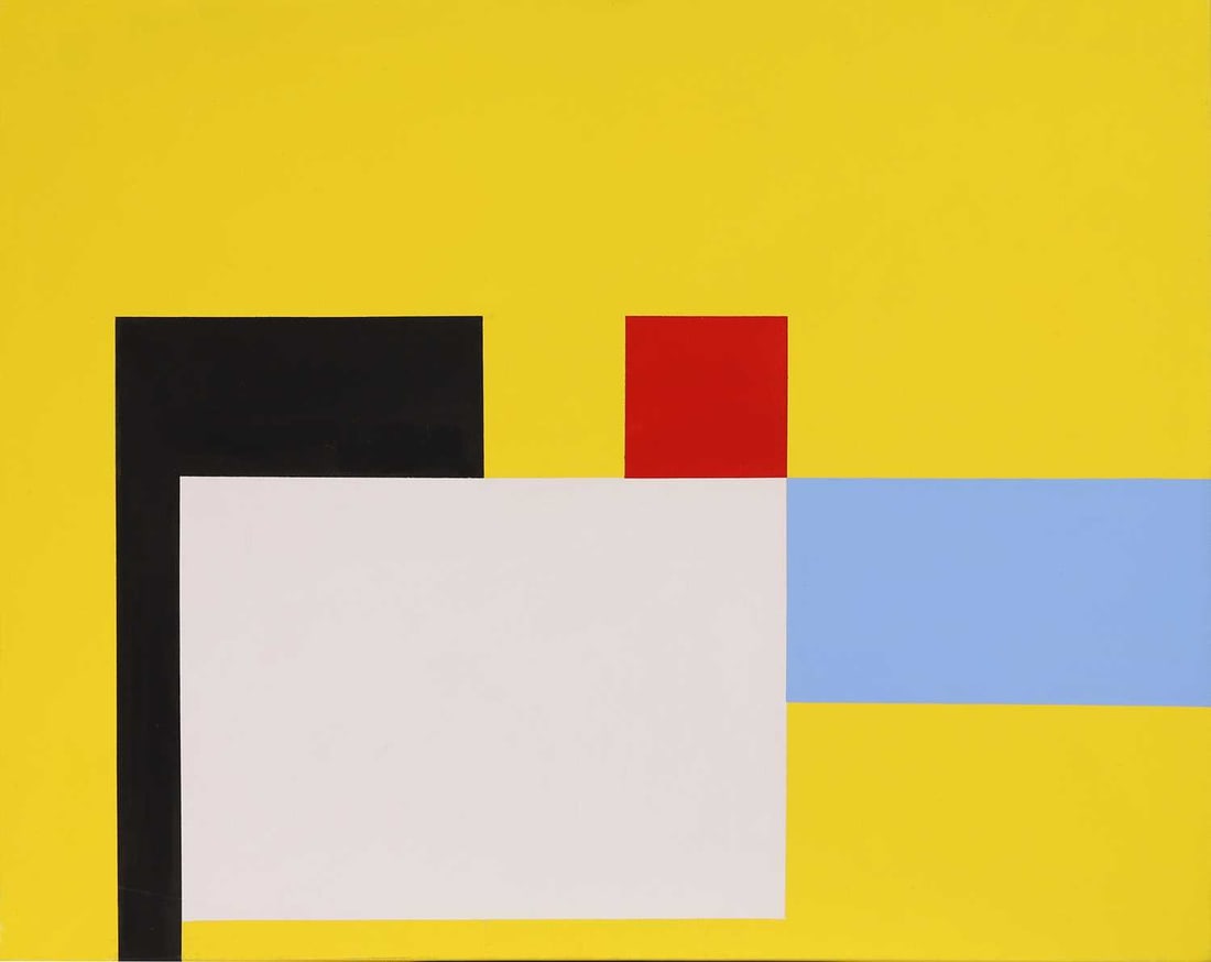 Peter Denmark (British, 1950-2014) 'E398': Peter Denmark (British, 1950-2014) 'E398' signed and dated 'Peter Denmark/2014' verso, acrylic on canvas 61 x 76.5cm; unframed Condition Report: A little light surface dirt. Fine cracking starting to