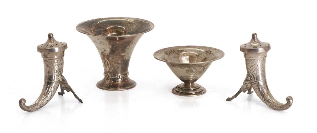 A pair of Scandinavian silver salt and pepper pots, (1 of 1)