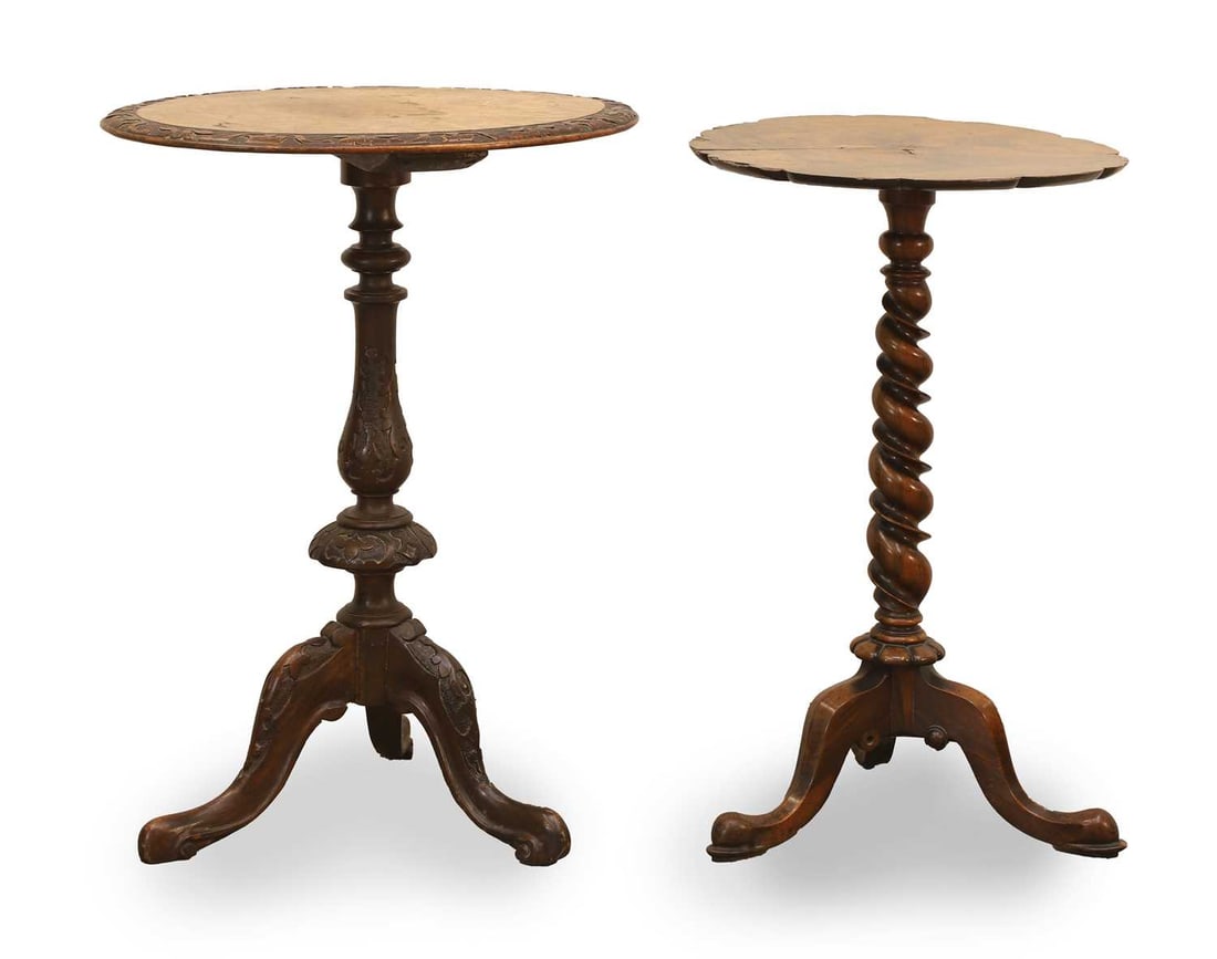 A William IV figured walnut tripod table, circa 1830, (1 of 2)