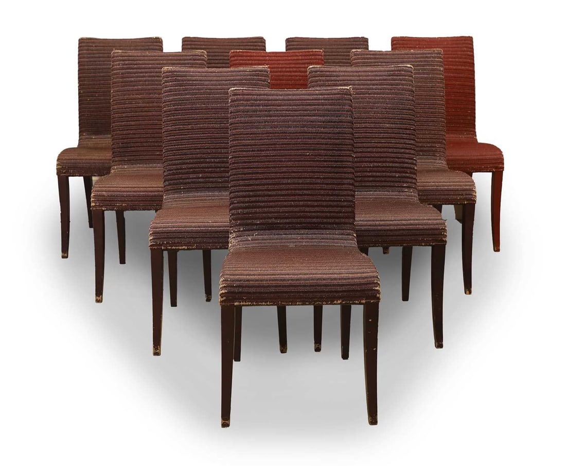 A set of ten Vincent and Sheppard 'Lloyd Loom' dining chairs, of recent manufacture, (1 of 3)