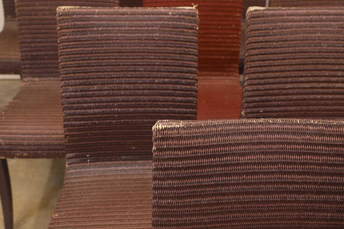 A set of ten Vincent and Sheppard 'Lloyd Loom' dining chairs, of recent manufacture, - 3