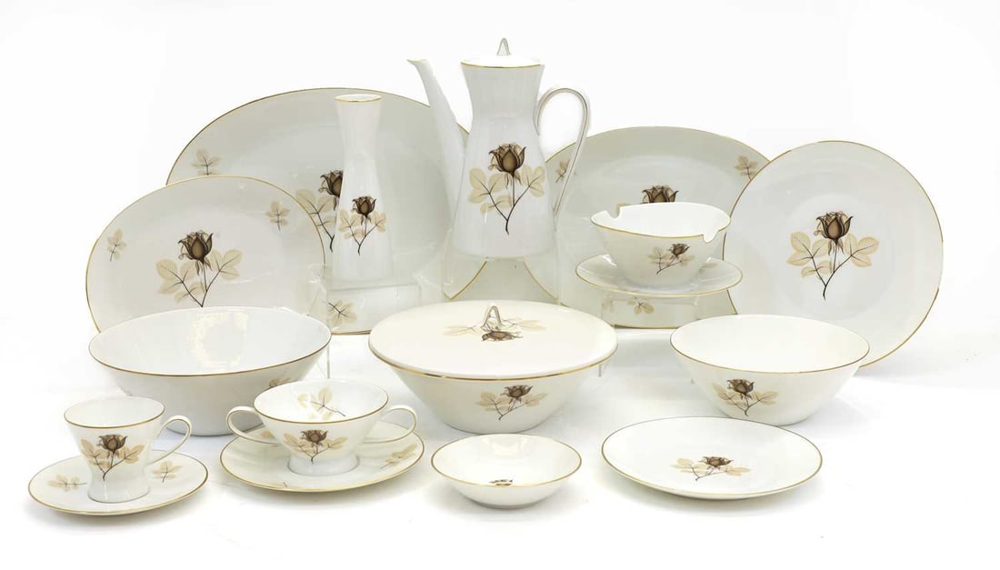 A Rosenthal Studio-Line 'Shadow Rose' dinner and coffee service, 20th century, (1 of 2)