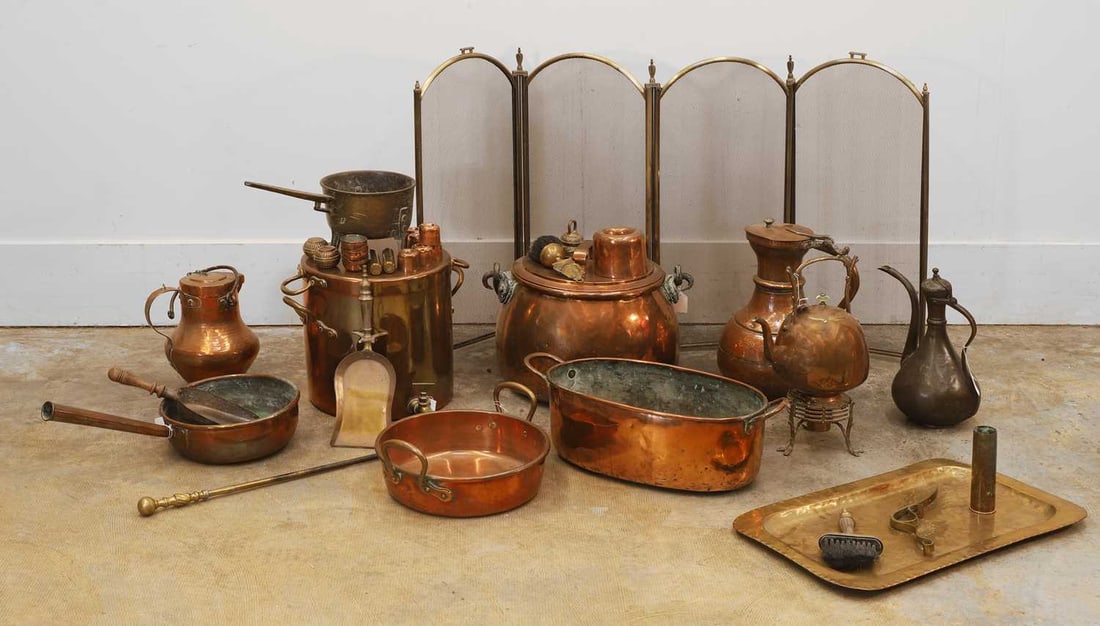 A quantity of copper items, (1 of 2)