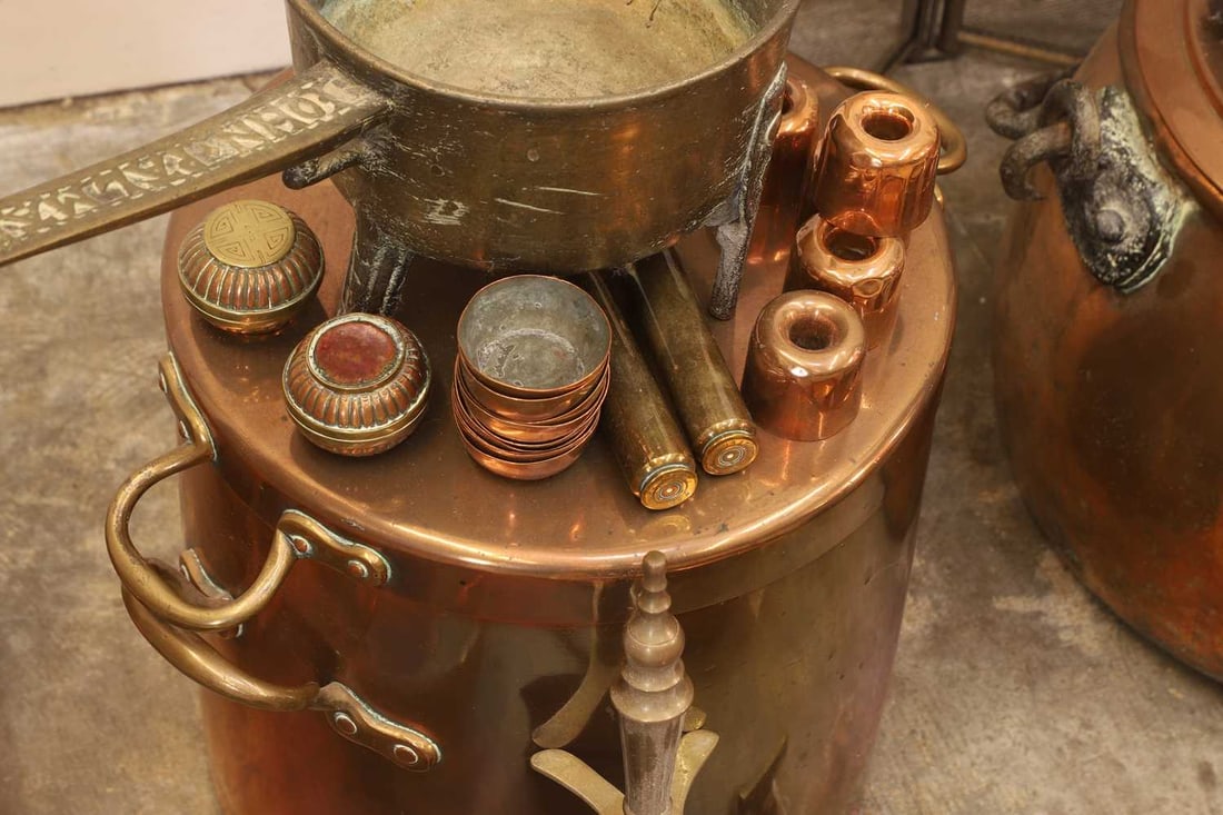 A quantity of copper items, - 2