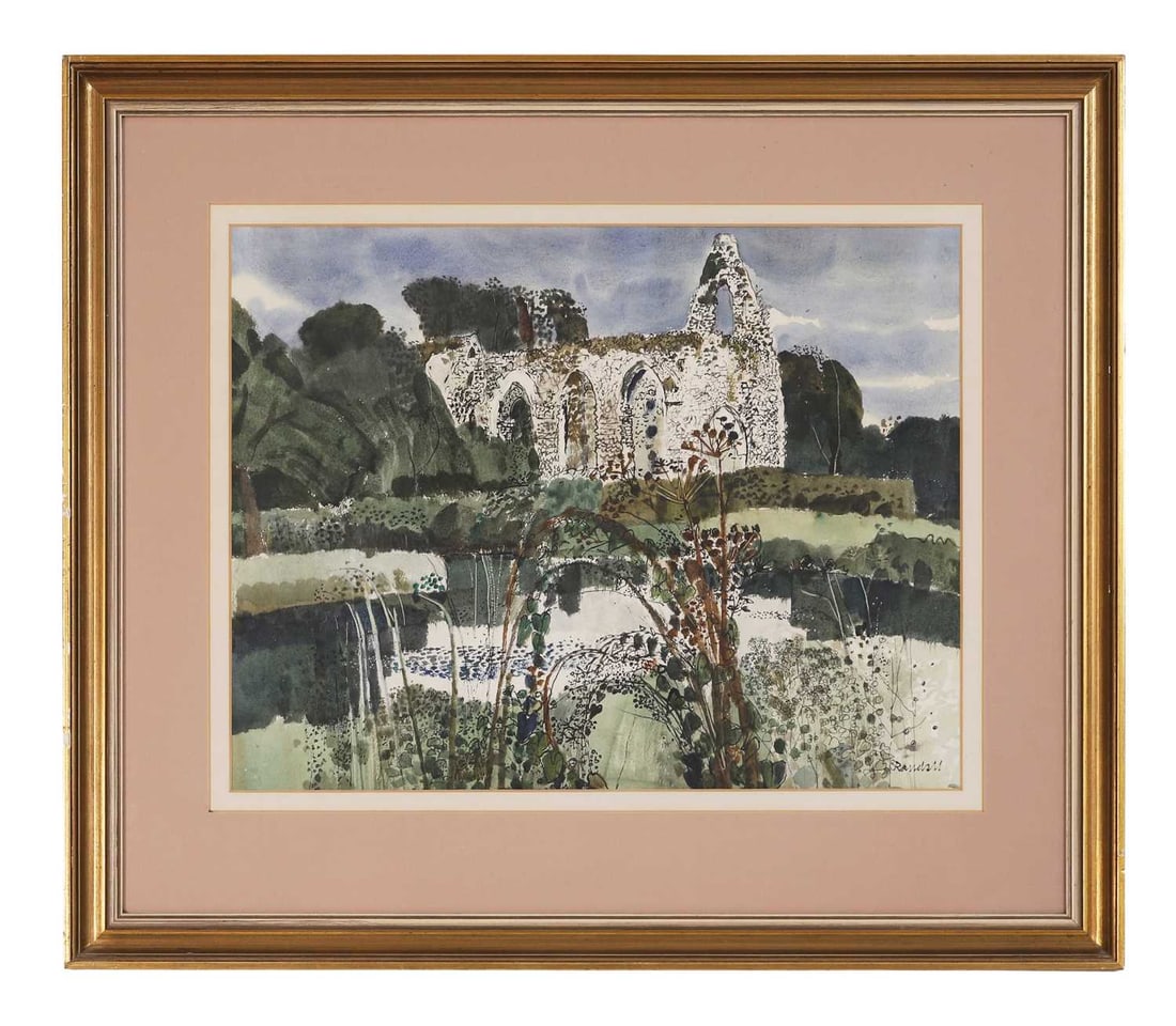 Gordon Randall (British, 20th century) 'Send Church and the River Wey' and 'Newark Priory, near Ripl - 3