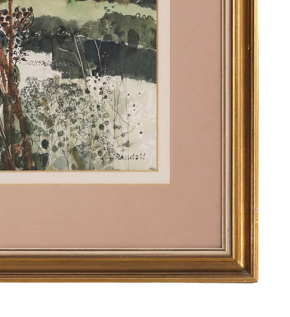 Gordon Randall (British, 20th century) 'Send Church and the River Wey' and 'Newark Priory, near Ripl - 4