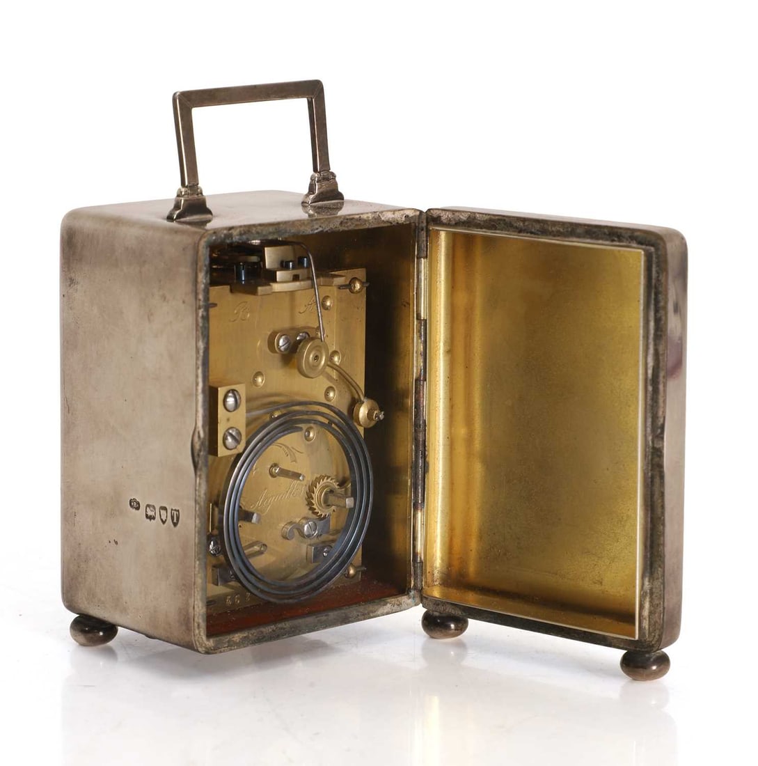 A late Victorian silver cased carriage clock, by J. Batson & Son, London, 1896, - 2