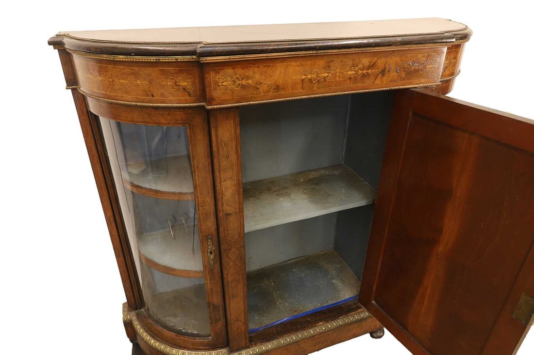 A Victorian walnut credenza, 19th century, - 2
