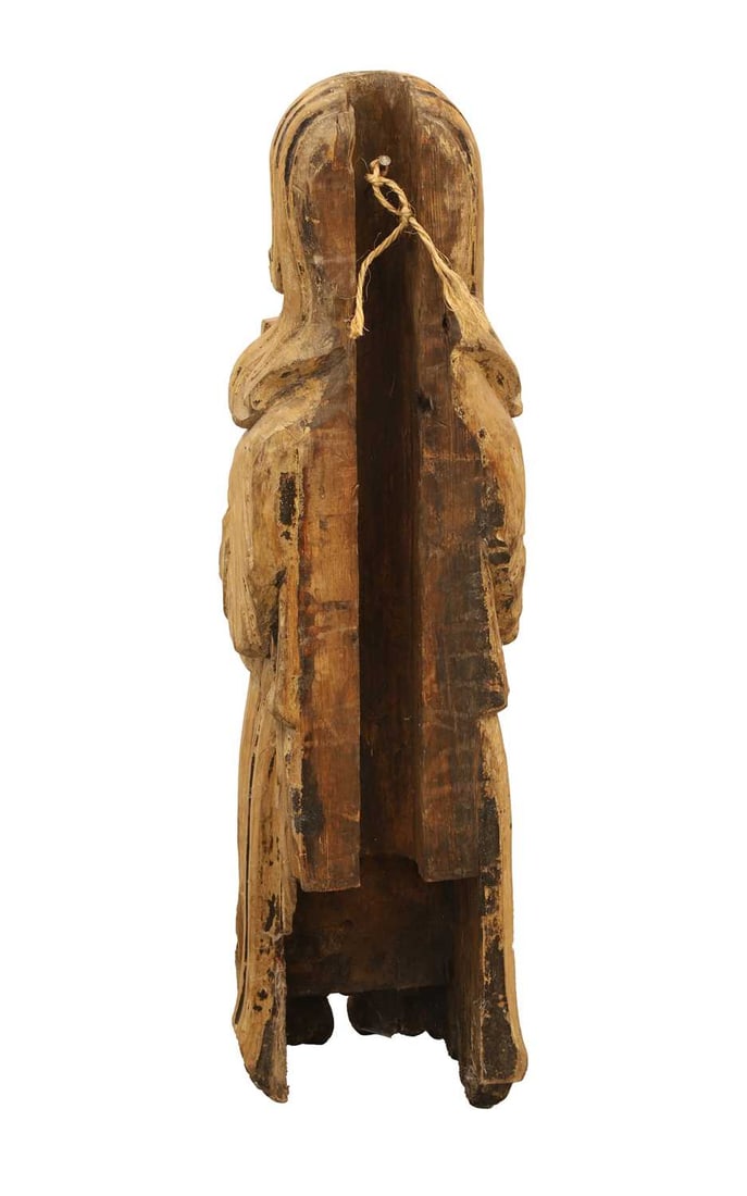 A carved pine figure, folk art, - 2