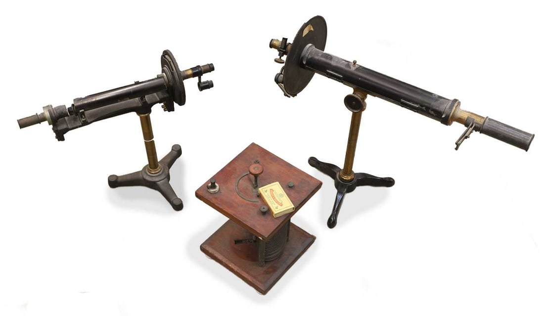 A pair of brass and iron Polarimeters, 19th century and later, (1 of 1)