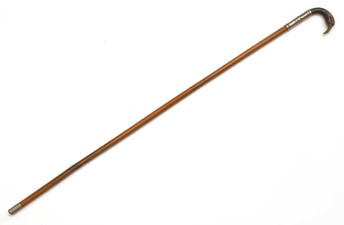 A Victorian horn-mounted sword stick cane, (1 of 2)