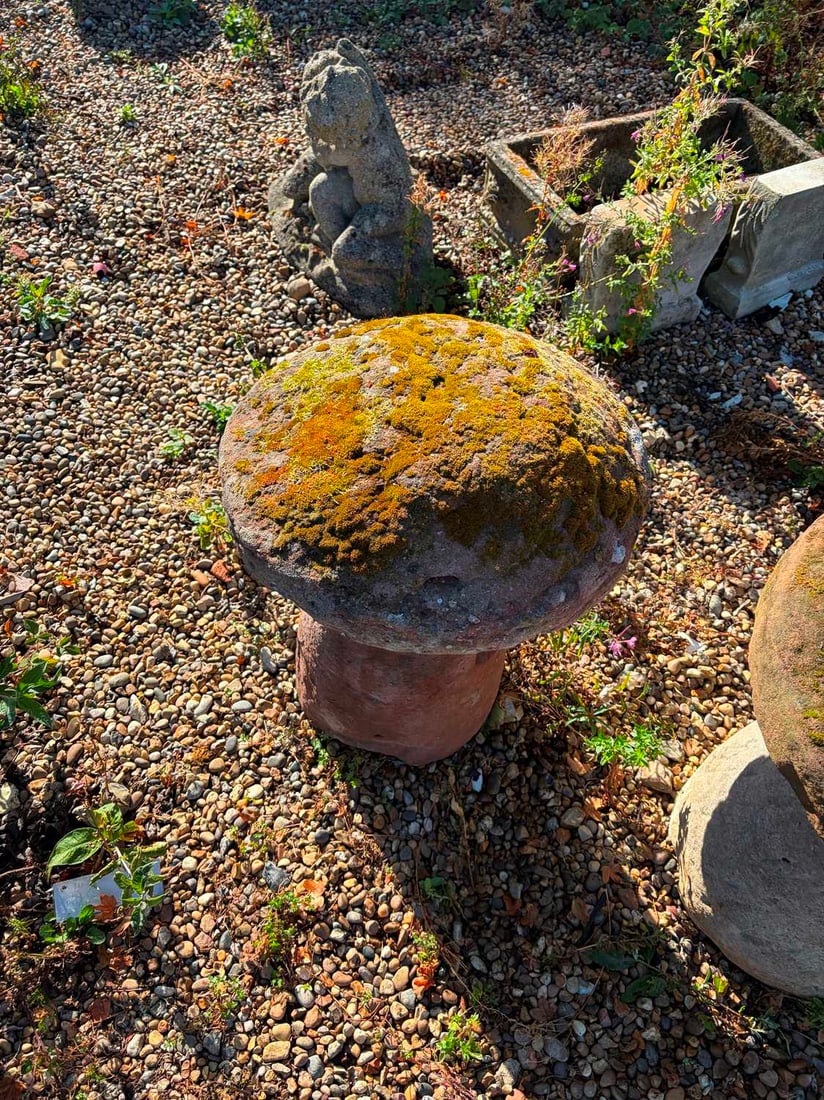 A pair of carved sandstone staddle stones, 18th-20th century, - 2