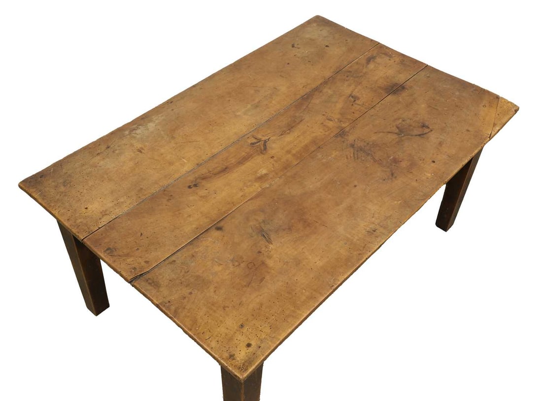 A provincial fruitwood coffee table, 19th century, French, - 2