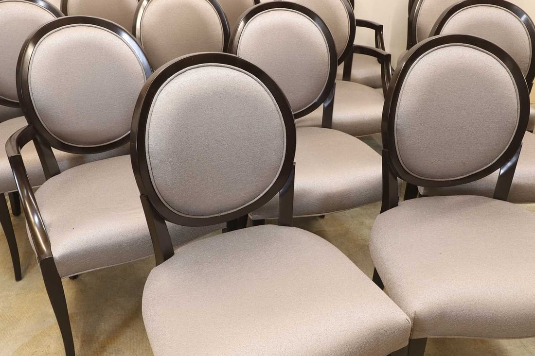 A set of oval-back dining chairs, of recent manufacture, - 2