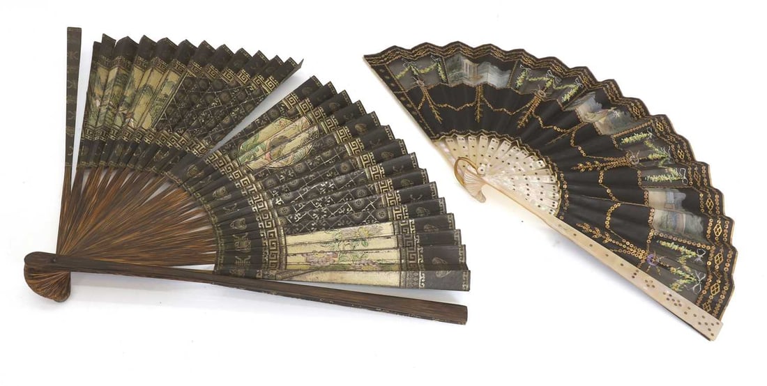 A collection of three fans, - 2