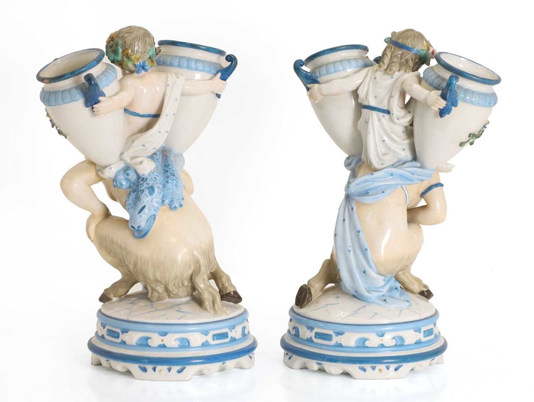 A pair of KPM porcelain vases late 19th / early 20th century - 2