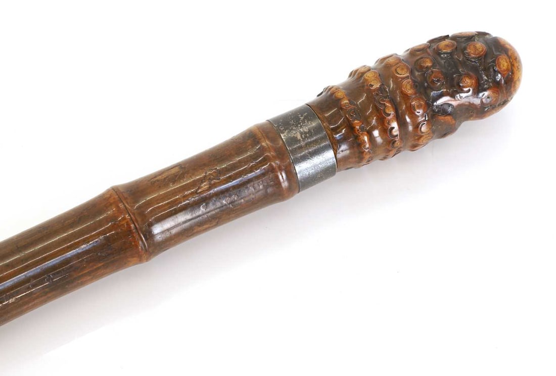 A horse measuring combination walking cane, London, 1893, by Brigg & Son, - 2