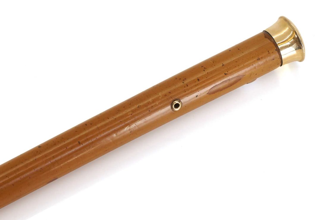 A gold-mounted walking cane, circa 1850, possibly Danish - 2