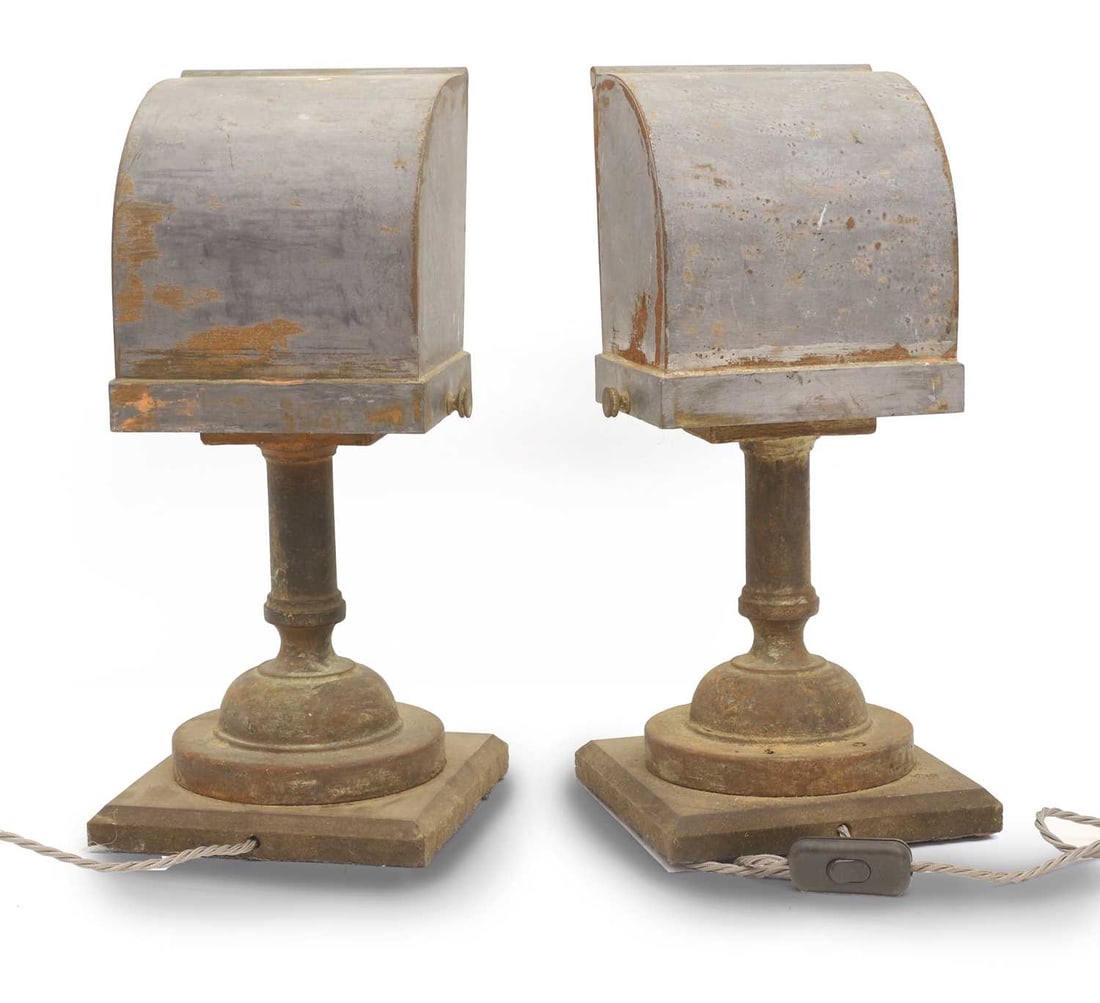 A pair of French Provin industrial lamps, early 20th century, - 2