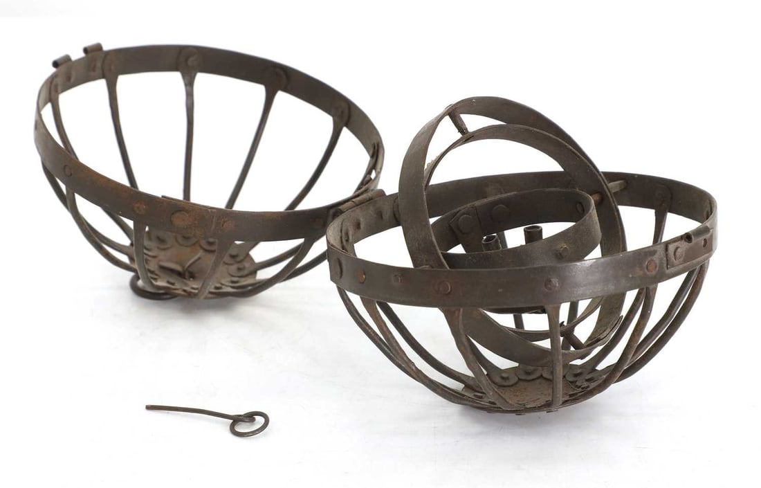 An antique gyroscopic iron ships lantern, early 19th century, - 2
