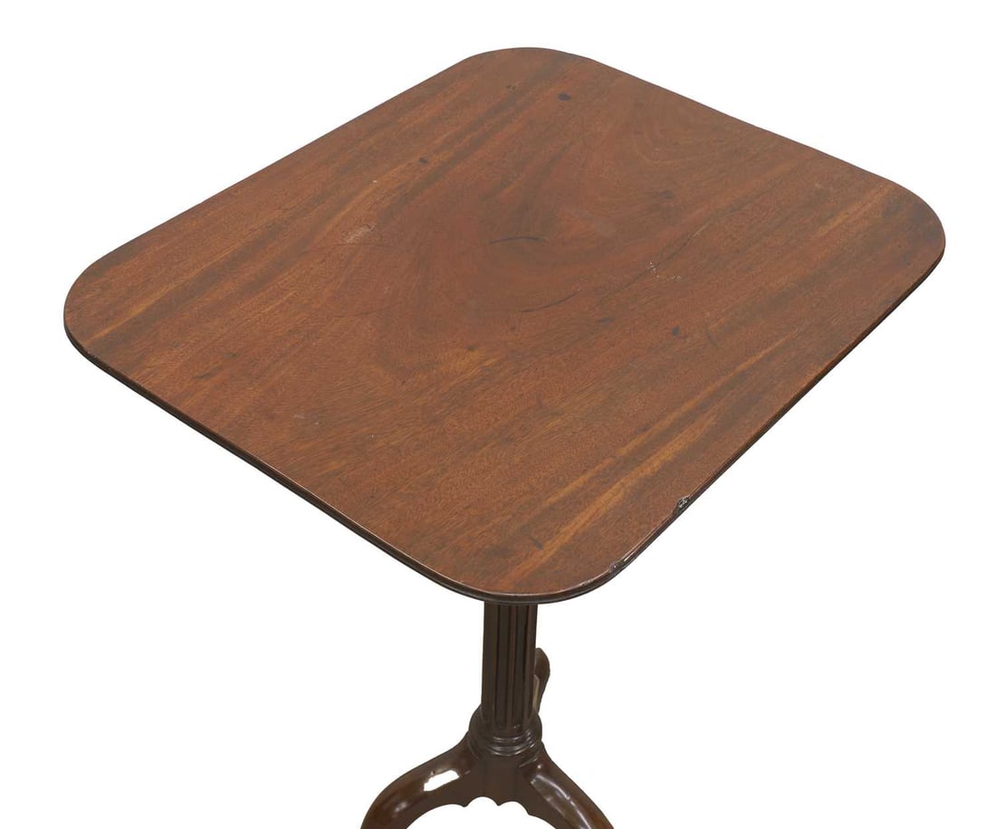 A George III mahogany tripod table, early 19th century, - 2