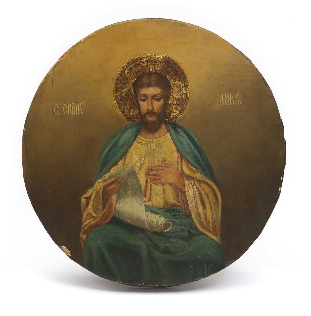 An Orthodox icon, 19th century, (1 of 2)