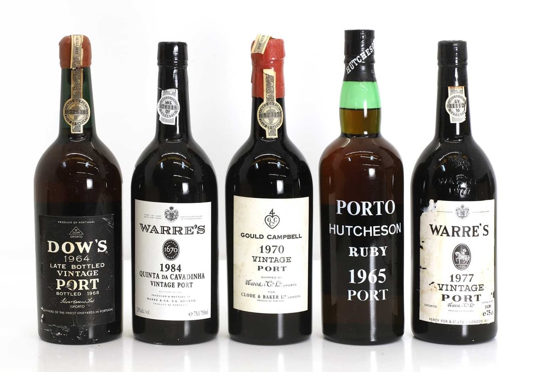 A collection of five bottles of Port, (1 of 1)