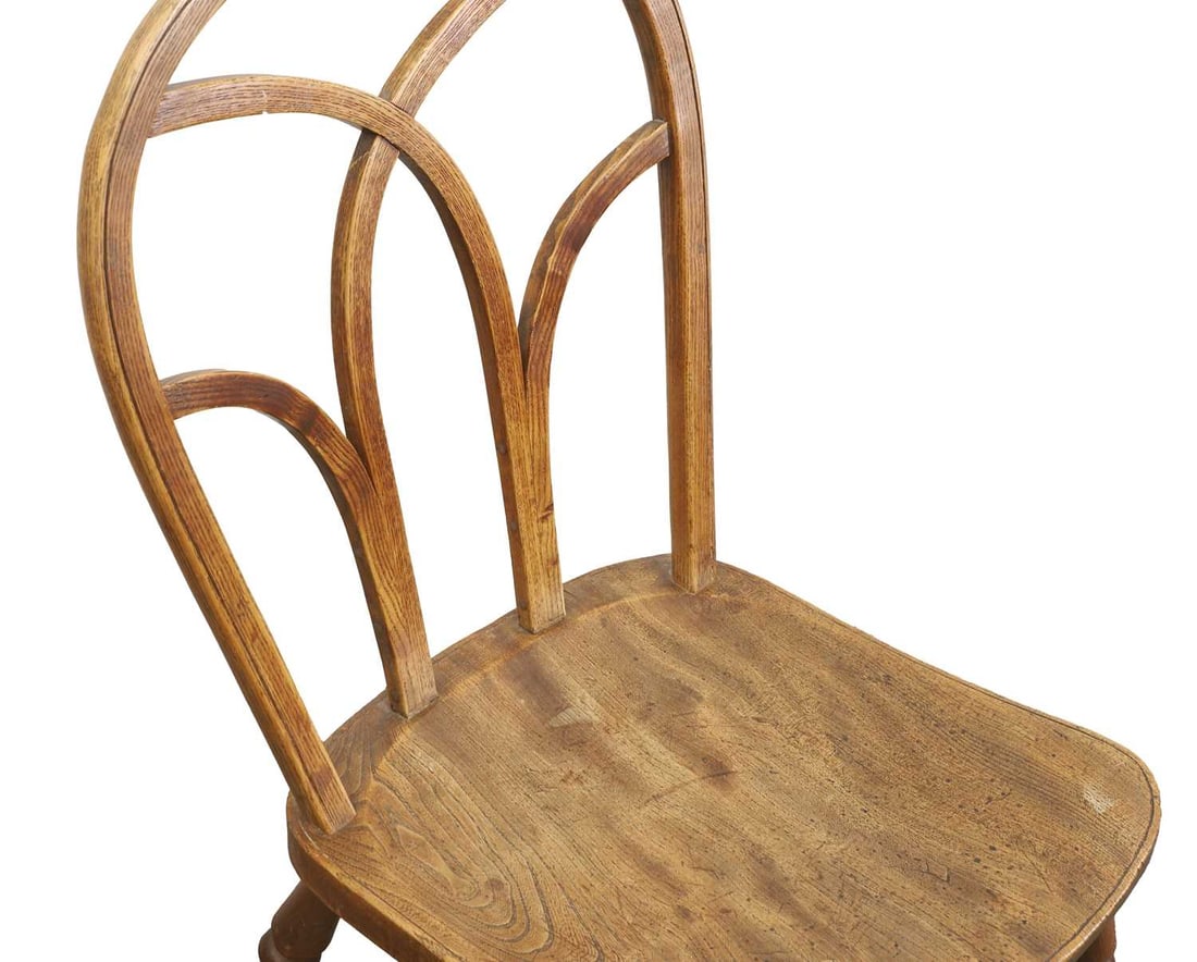 An elm hoop back Windsor chair, second quarter 19th century, - 2