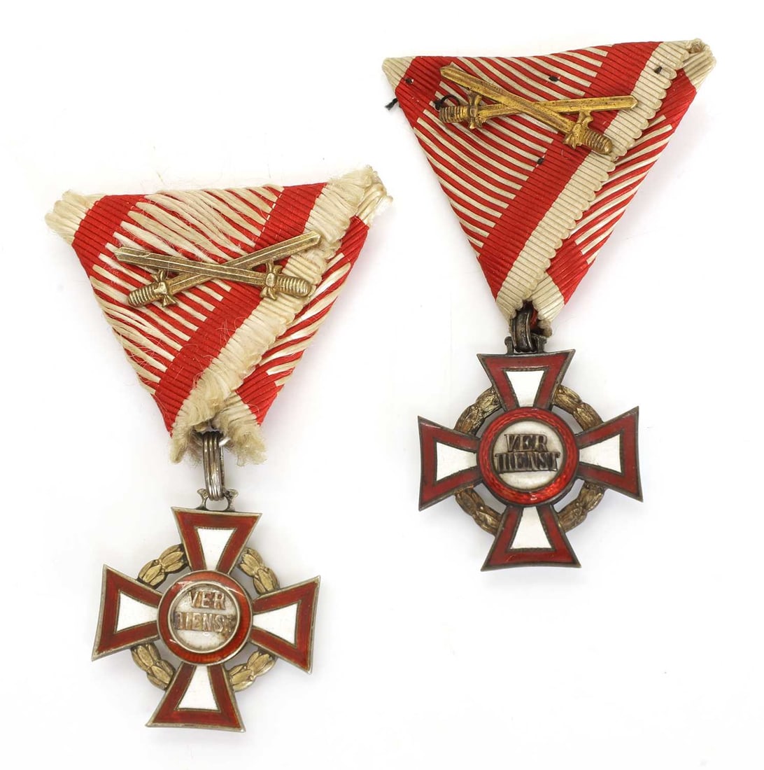 Two Austro-Hungarian Military Merit Crosses, (1 of 1)