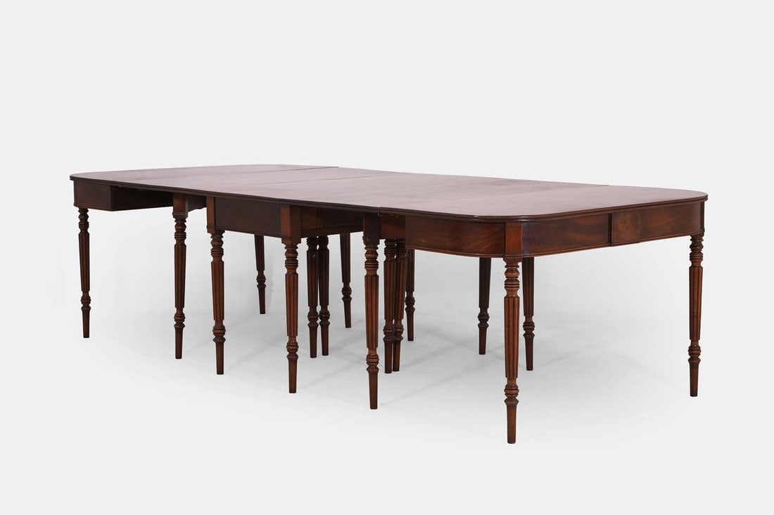A Regency mahogany extending dining table, circa 1820, (1 of 4)
