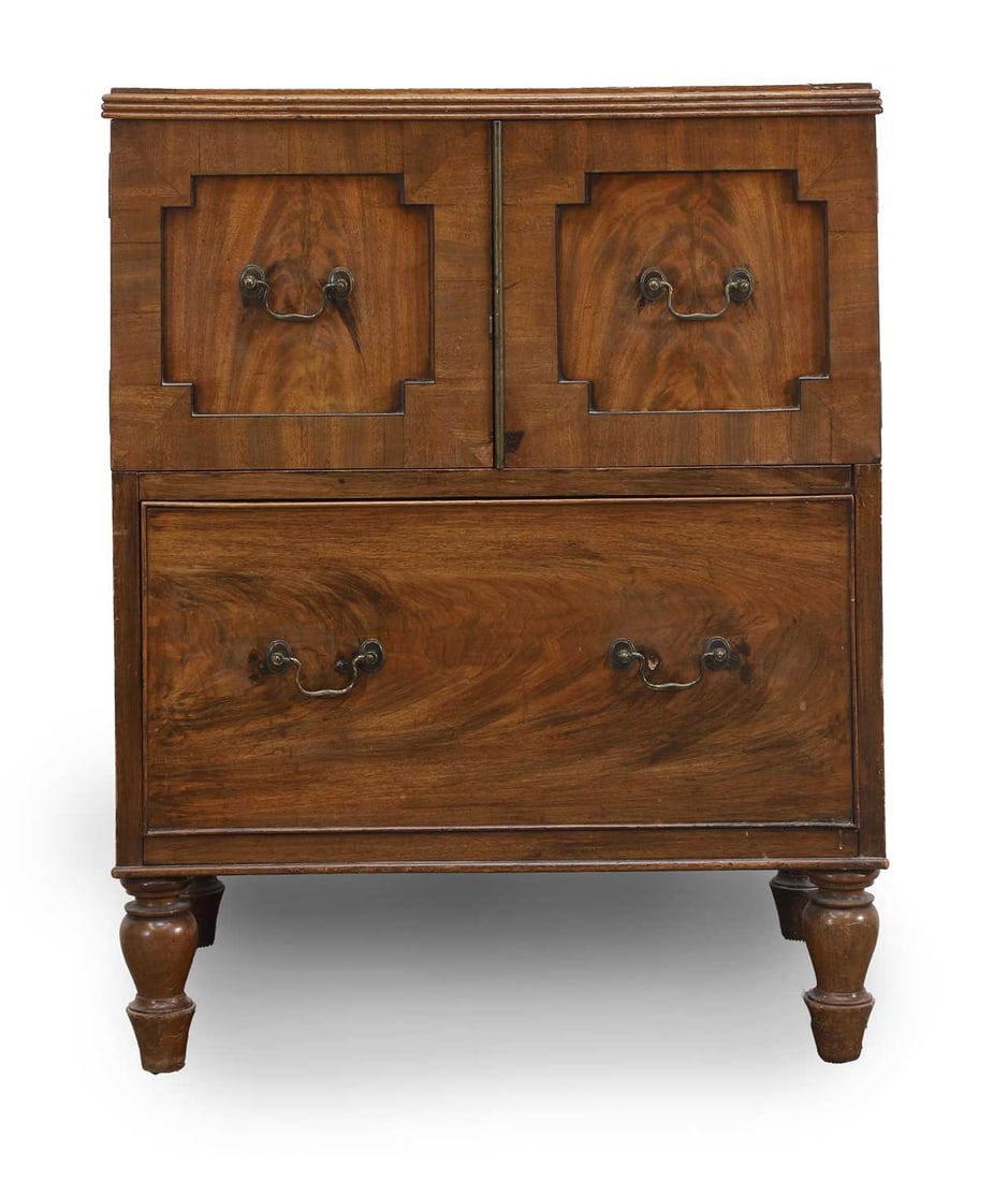A mahogany commode, late 19th century / early 20th century, (1 of 2)