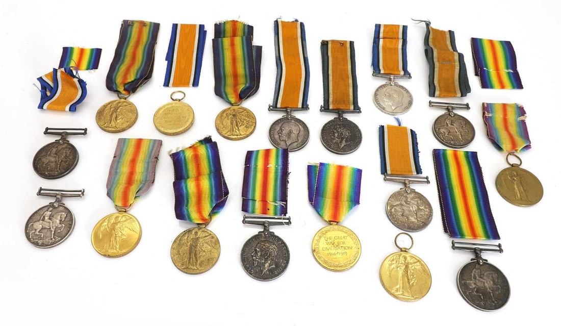 Seven WWI War medals, (1 of 1)