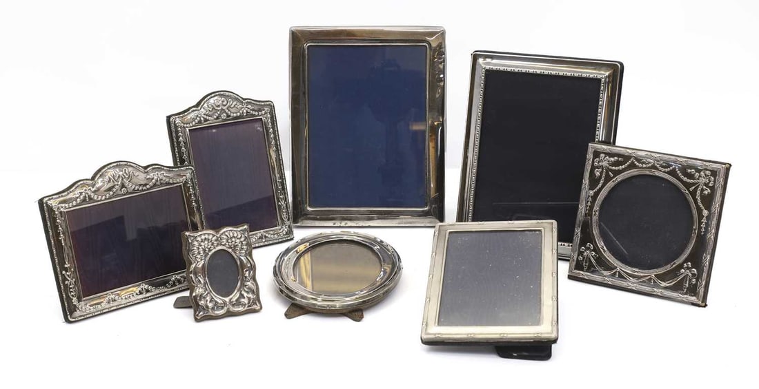 A group of silver photograph frames, (1 of 1)