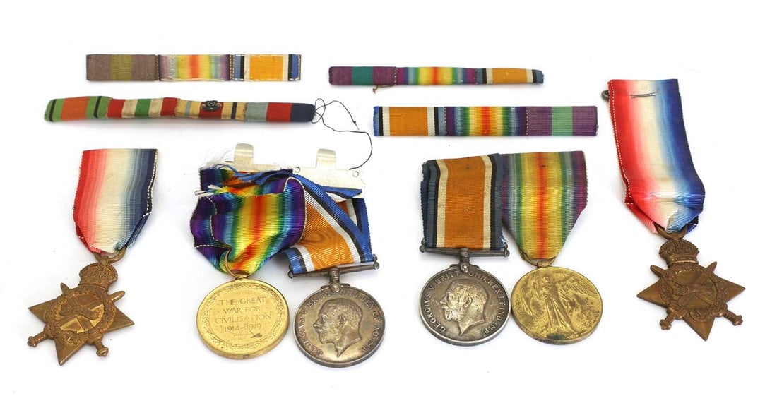 Two pairs of WWI medals, (1 of 1)