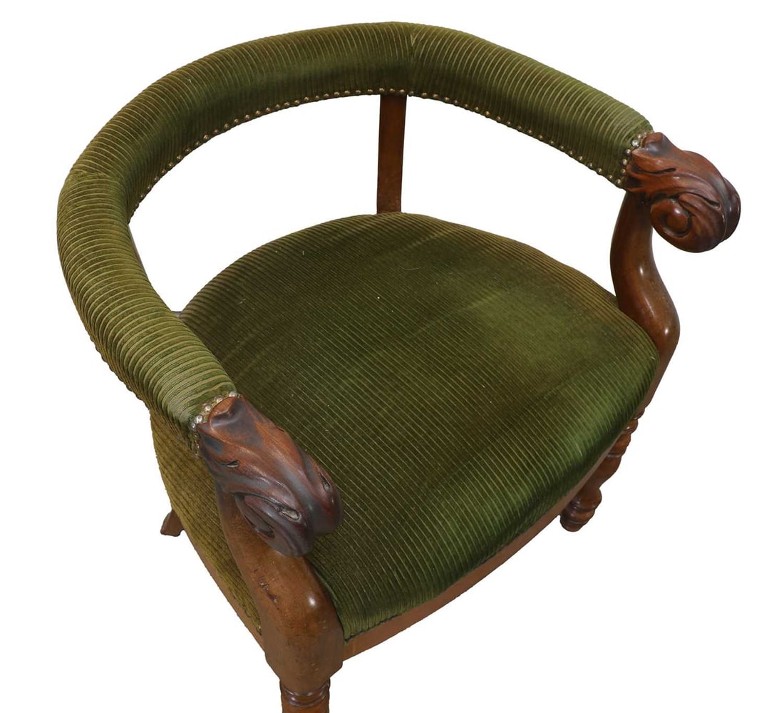 A desk chair, late 19th century, - 2
