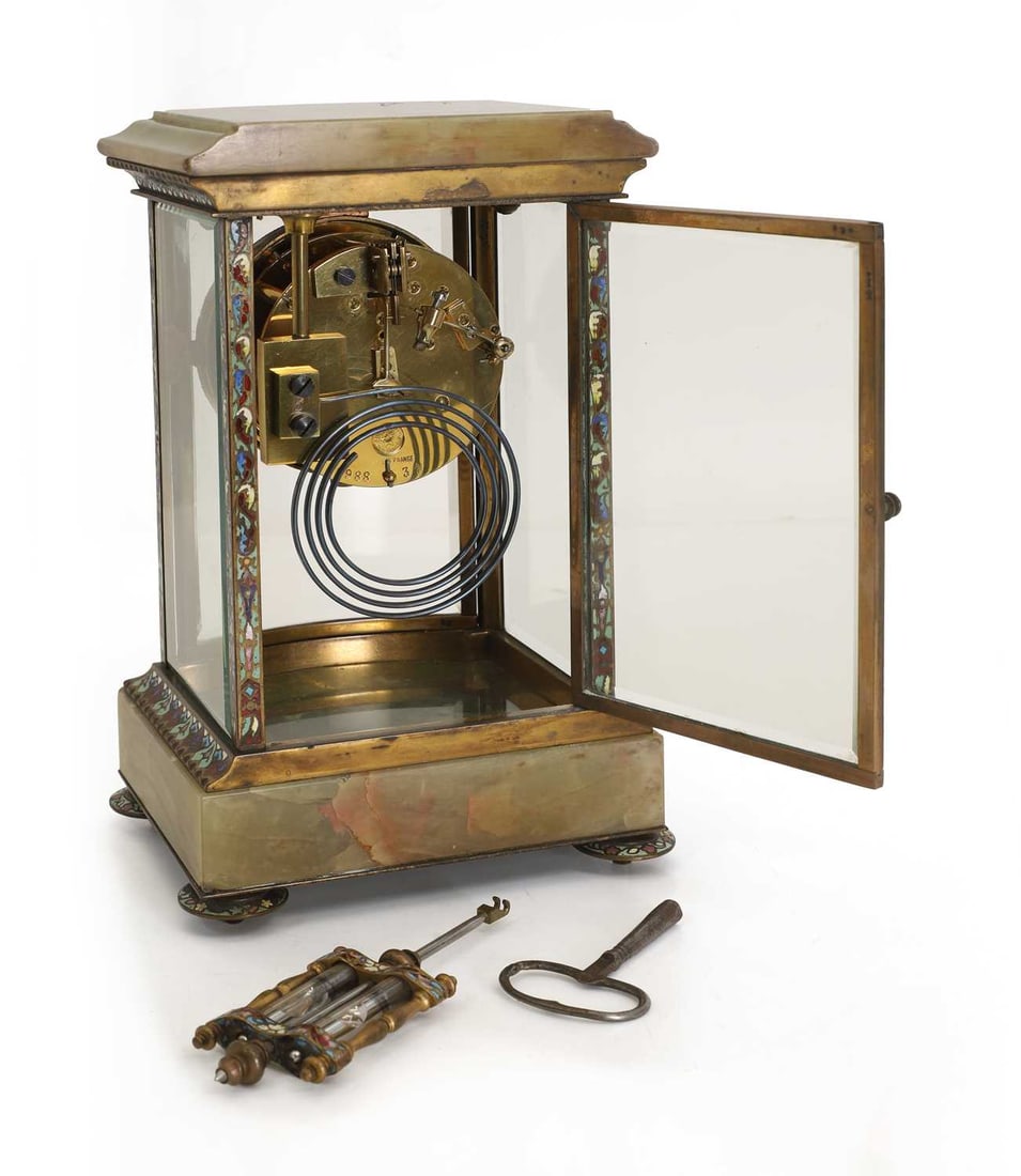 A French mantel clock, circa 1900, - 2
