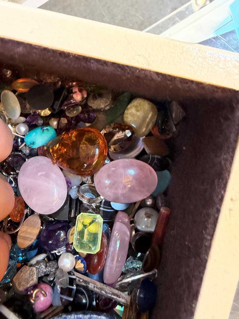 A specimen box of semi precious stones, - 2