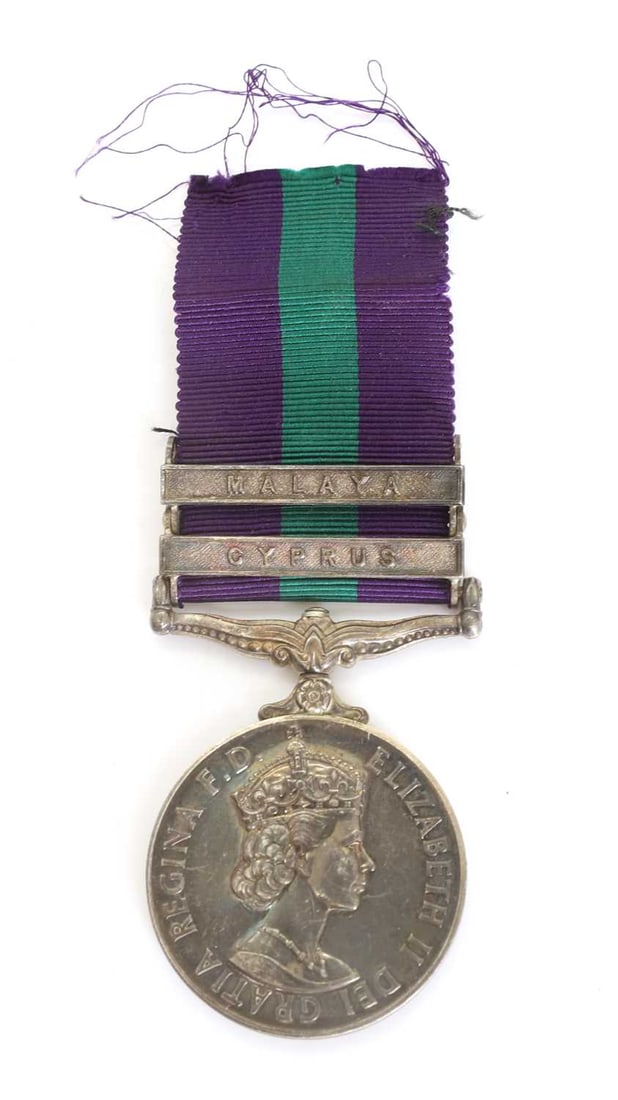 A QE II General Service medal, awarded to Major HC Charles MC RE, (1 of 2)