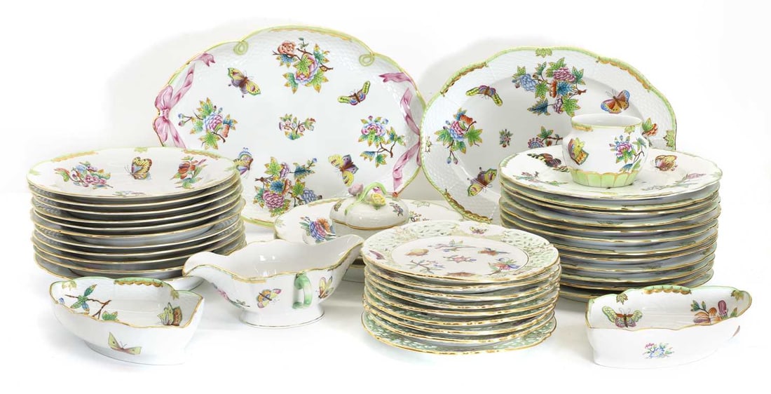 A Herend porcelain part service, early 20th century, - 2