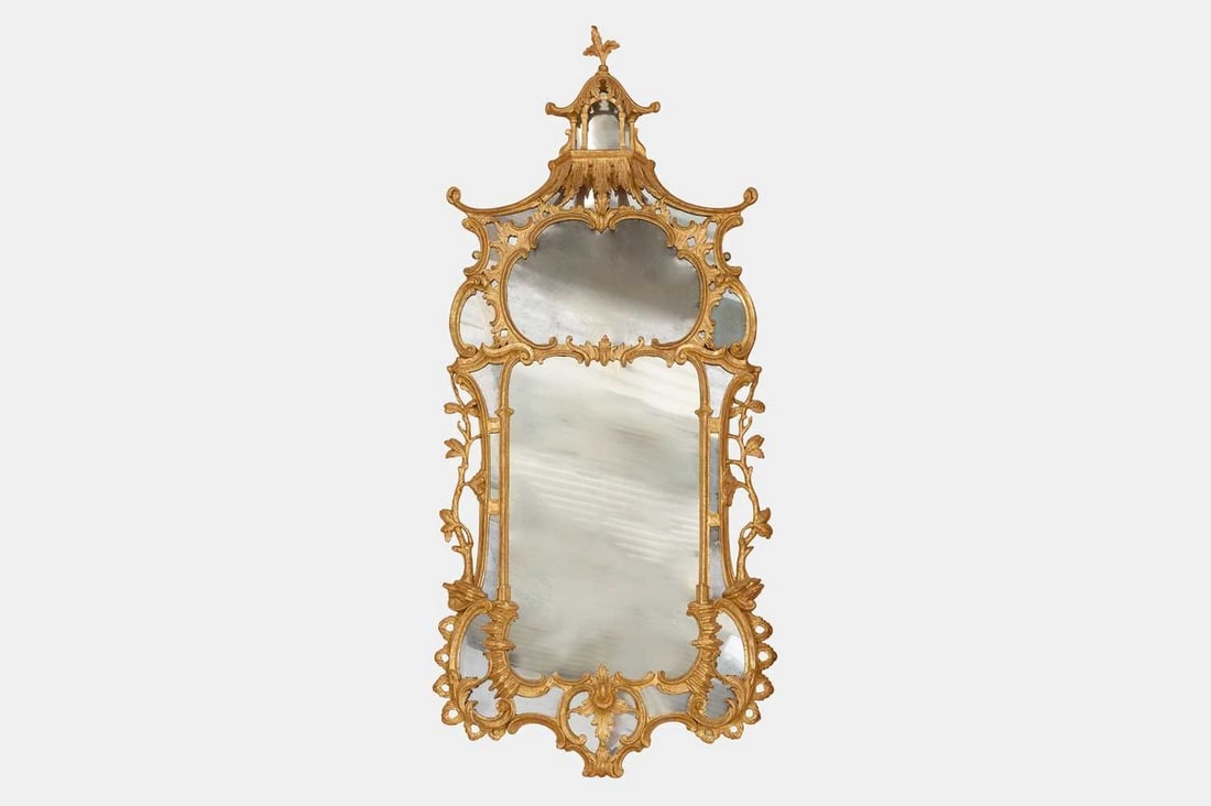 A George III-style giltwood pier mirror in the manner of William and John Linnell, late 19th/early (1 of 5)