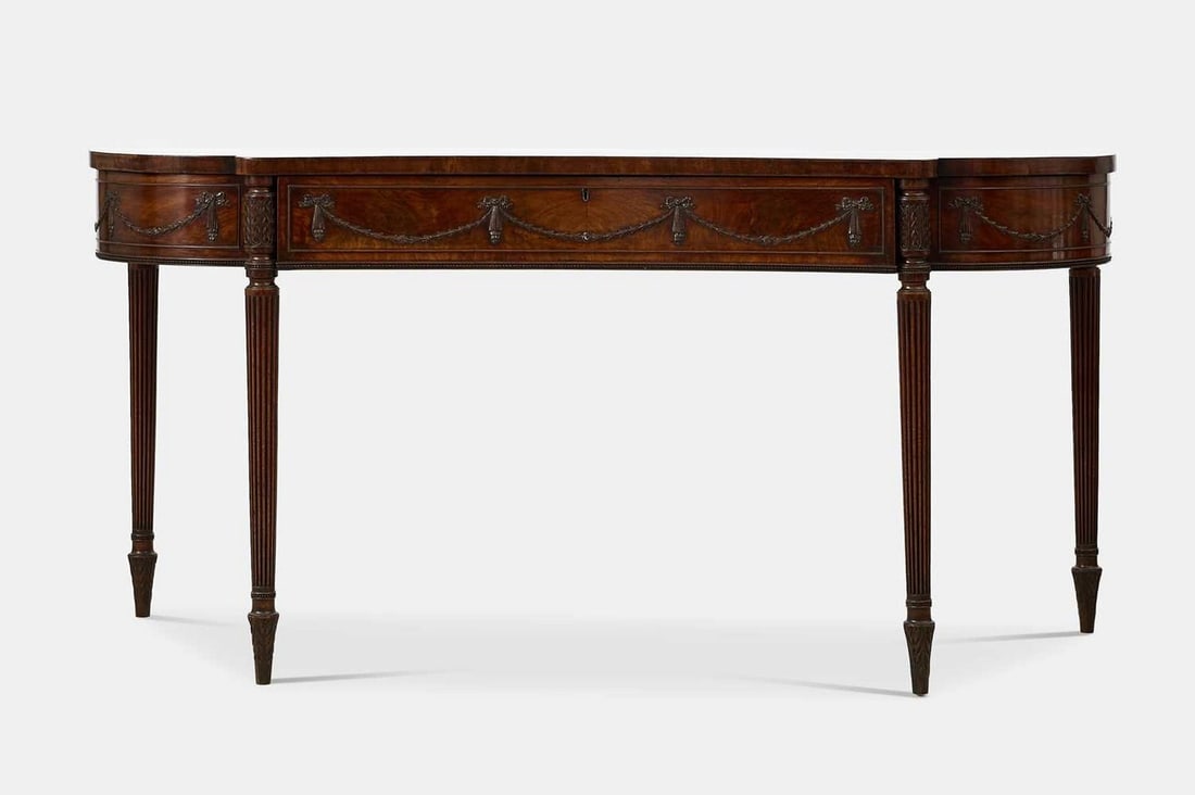 A George III mahogany serving table in the manner of Gillows, circa 1770, (1 of 8)