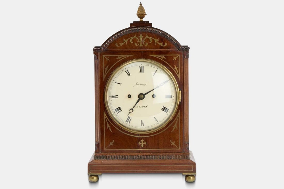 A Regency mahogany bracket clock by Jennings, London, circa 1815, (1 of 3)
