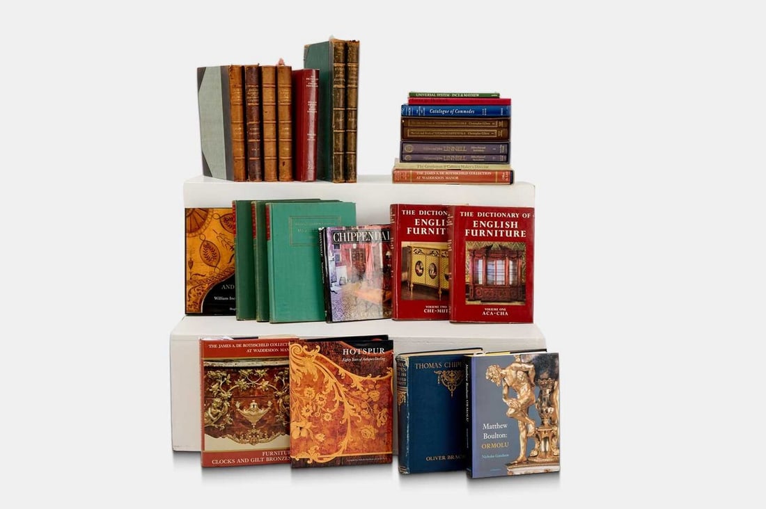 An extensive collection of antique furniture reference books, various dates,: An extensive collection of antique furniture reference books, various dates, to include: Christopher Gilbert, 'The Life and Work of Thomas Chippendale', Vols. I & II, Helena Hayward and Pat Kirkham, '