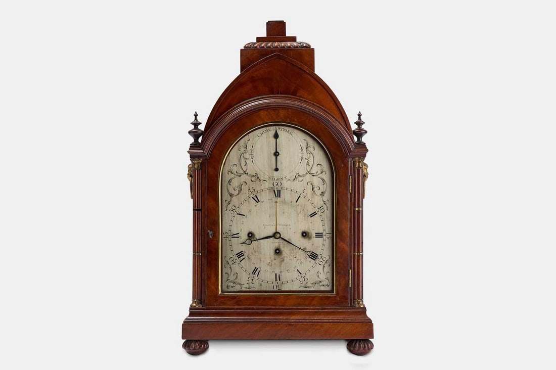 A George III mahogany bracket clock by Gravell & Tolkien, London, circa 1790, (1 of 4)